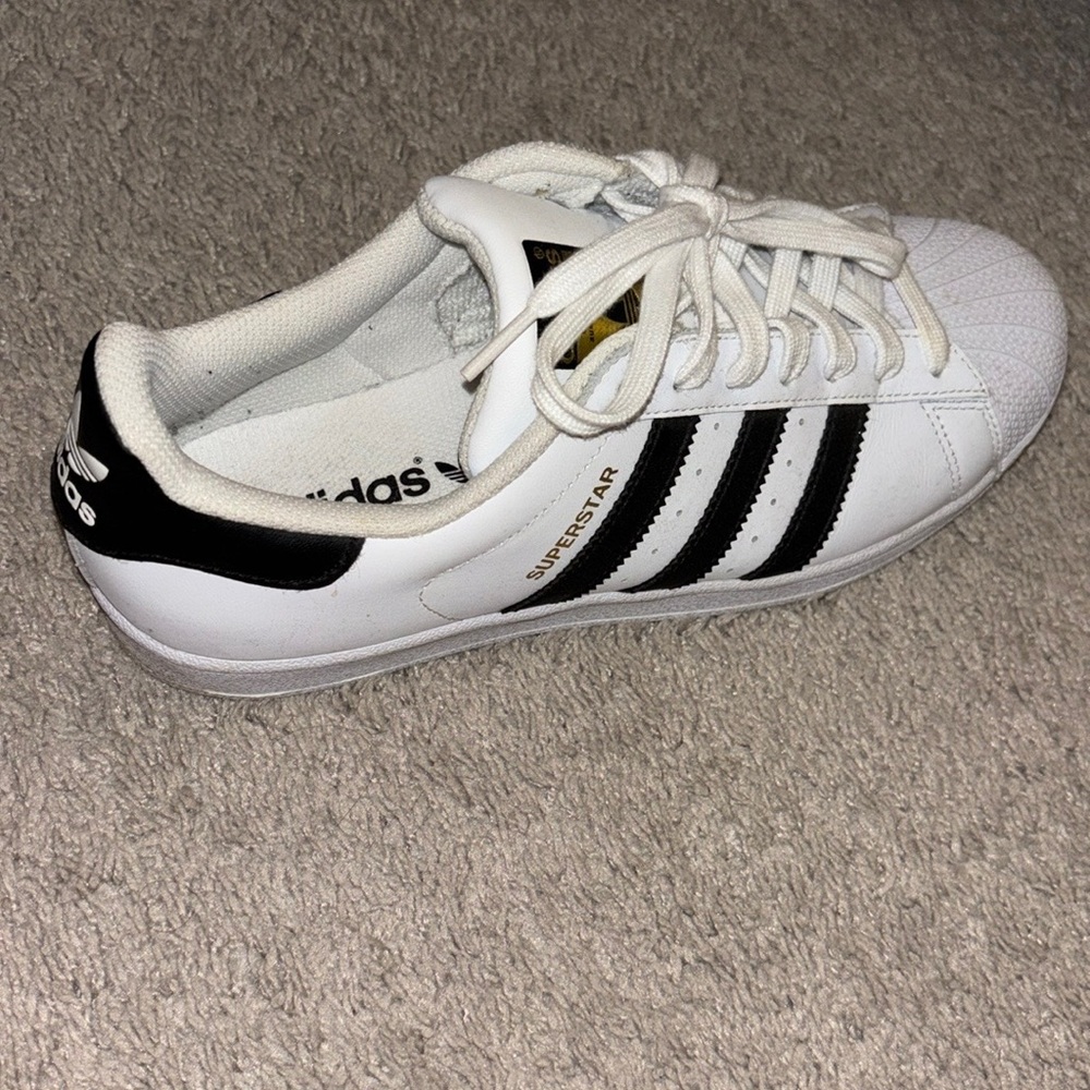 Adidas Superstar White with Black Stripes